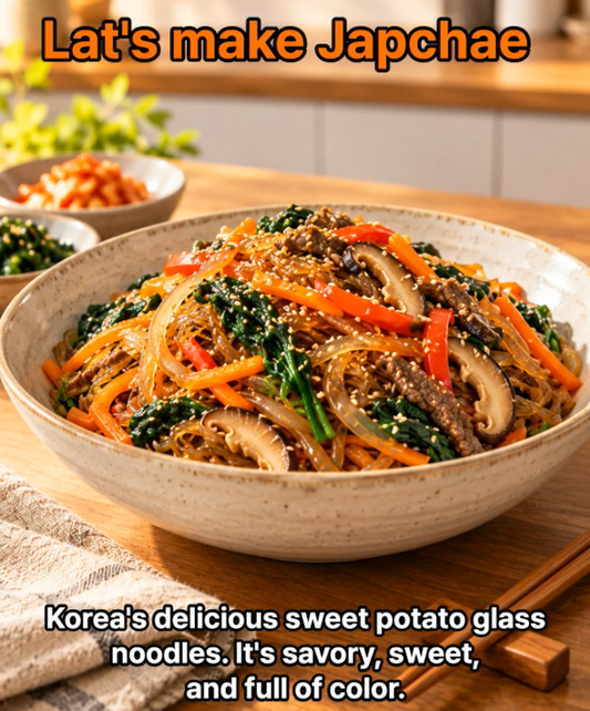 Let's Make Japchae 🥢 | Korean Glass Noodles