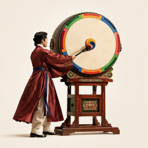 Traditional Korean Sinmungo drum